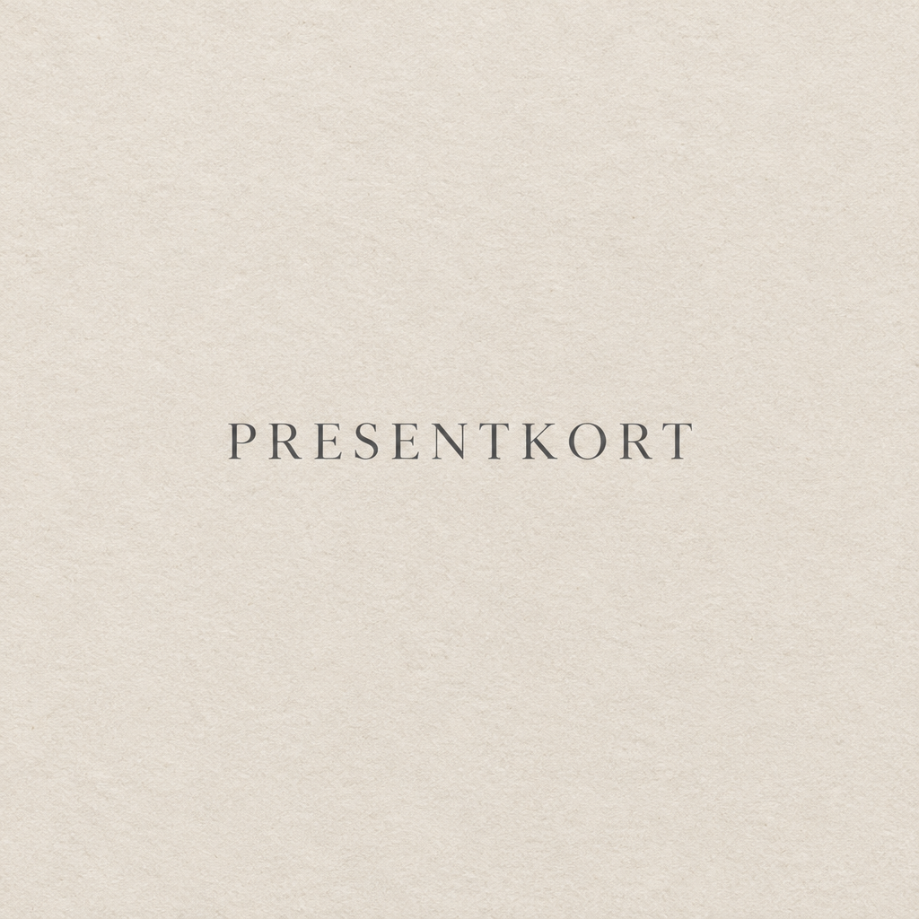 Presentkortsbild med enbart texten PRESENTKORT